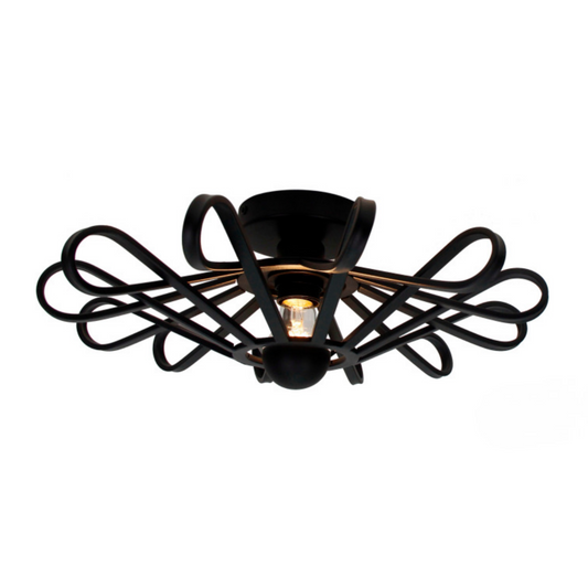 Deze zwarte Arco plafondlamp heeft een industrieel design. Perfect om een stoere sfeer in uw ruimte te creëren.