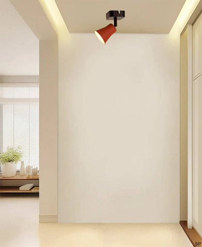 Stijlvolle plafondlamp Chericoni Lisa, 1 lichtbron, rood design, H 12 cm, E27 fitting, voor keuken, hal of woonkamer