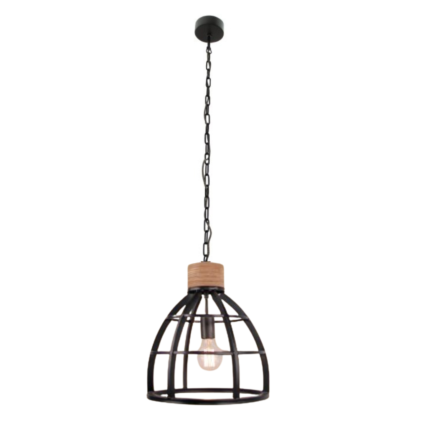 Hanglamp Ø34 cm – Chericoni Aperto – 1-lichts – zwart – modern design
