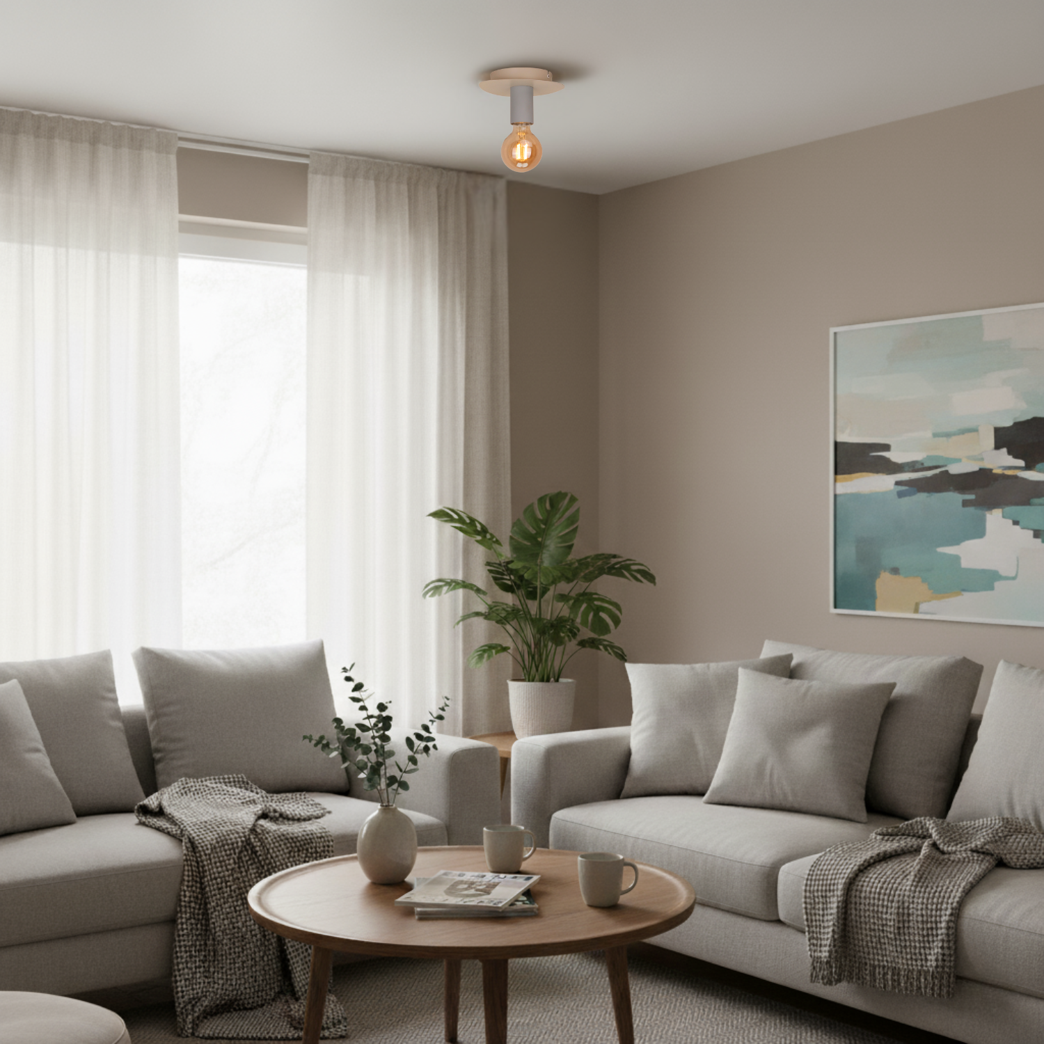 Chericoni Colorato – plafondlamp 1 lichts – grijs – stijlvol interieur