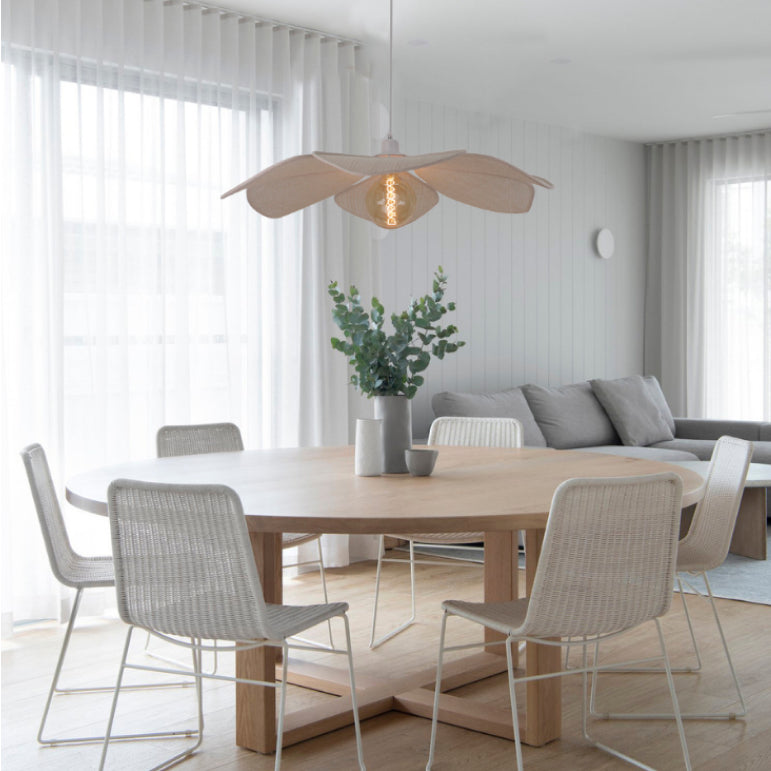 Chericoni Corvo Hanglamp – Ø80 cm – 1-lichts – Natuurlijke Look – Bladvormig Design – E27 Fitting – Wit