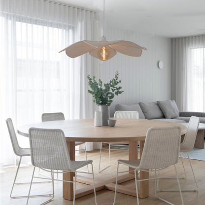 Chericoni Corvo Hanglamp – Ø80 cm – 1-lichts – Natuurlijke Look – Bladvormig Design – E27 Fitting – Wit