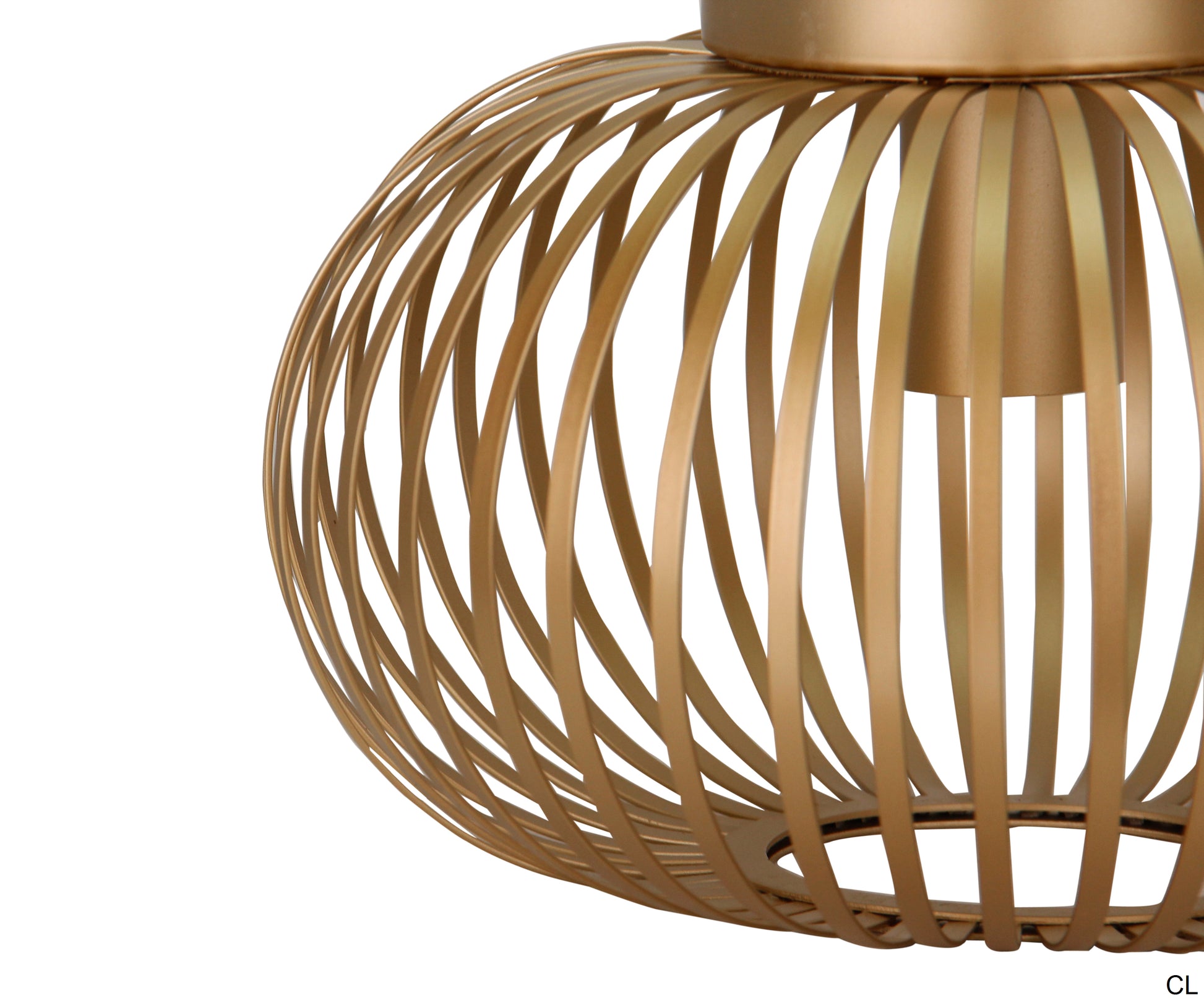 Plafondlamp Chericoni Curvato, goud, Ø30 cm, 1 lichtpunt. Elegant design voor warme, sfeervolle verlichting.