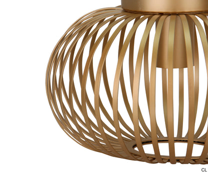 Plafondlamp Chericoni Curvato, goud, Ø30 cm, 1 lichtpunt. Elegant design voor warme, sfeervolle verlichting.