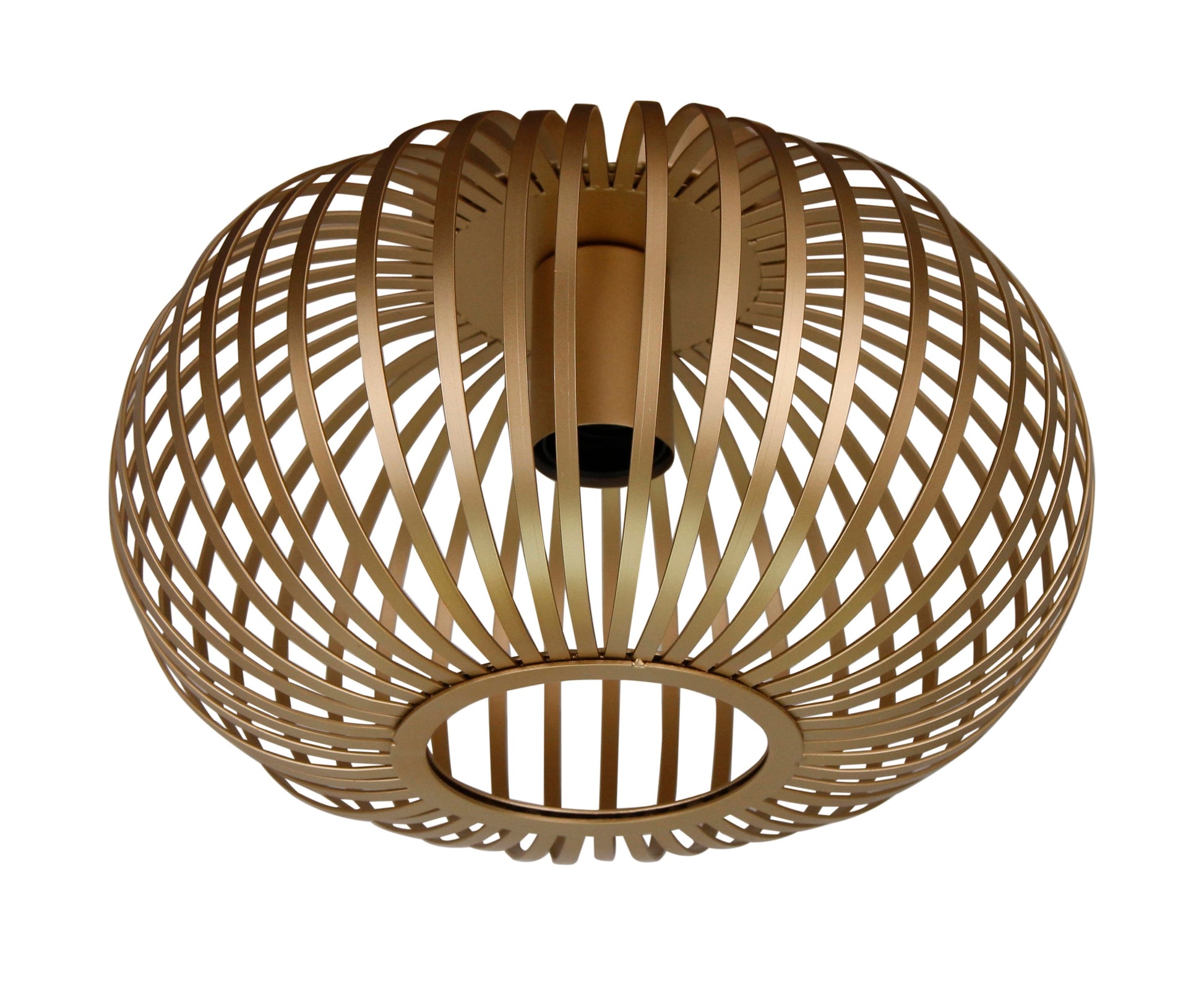 Plafondlamp Chericoni Curvato, goud, Ø30 cm, 1 lichtpunt. Elegant design voor warme, sfeervolle verlichting.
