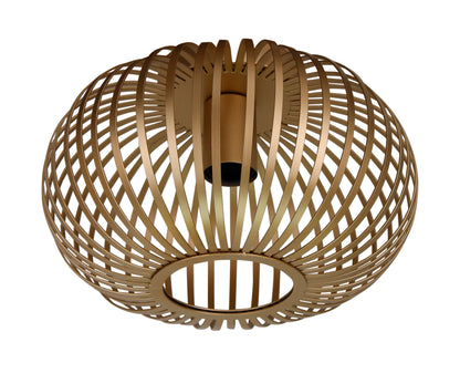 Plafondlamp Chericoni Curvato, goud, Ø30 cm, 1 lichtpunt. Elegant design voor warme, sfeervolle verlichting.