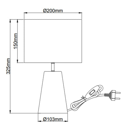 Stijlvolle tafellamp in Japandi stijl – Chericoni Faro – Ø20 cm – taupe en zand