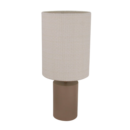 Lagos tafellamp – compacte Japandi stijl – Chericoni – Ø18 cm – taupe en zand