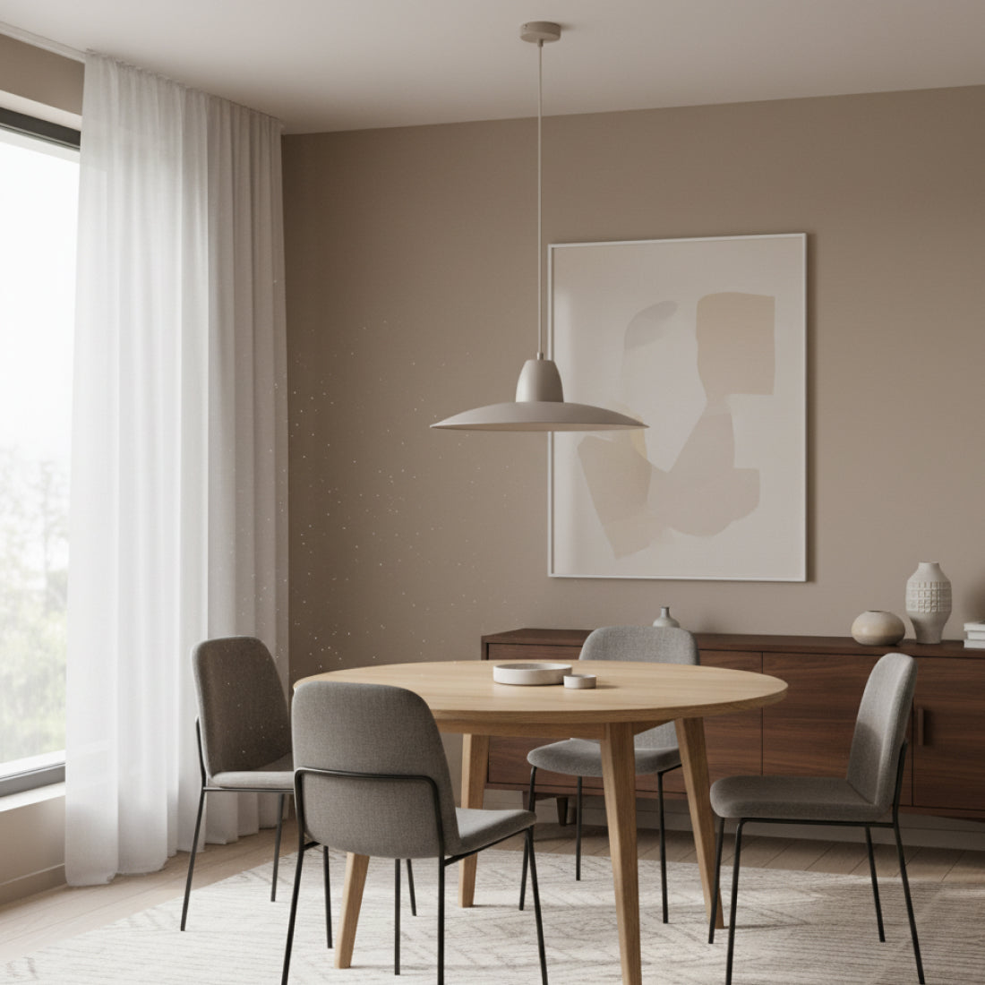 Chericoni Mantua Hanglamp - Zand & cream - 1 lichts – Ø48 cm – GU10 – Modern design