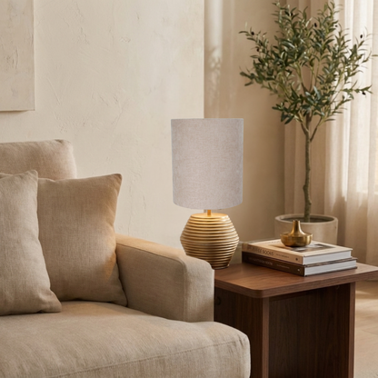 Chericoni Modena Tafellamp – 1 lichts – Ø20 cm - Goud / Creme