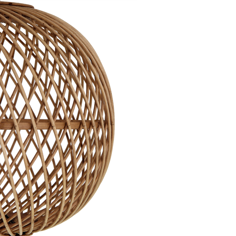 Unieke Chericoni Nature Diagonaal hanglamp, Ø40 cm, natuur hout, 1-lichts.