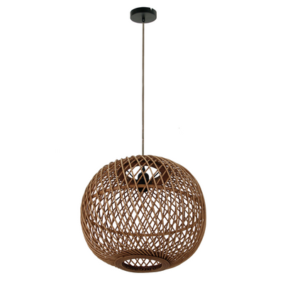 Chericoni Nature Diagonaal Rond Hanglamp – 1 lichts – Ø50 cm – E27 - Natuur hout