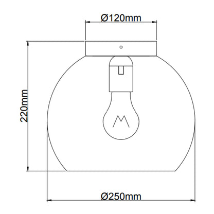 Chericoni Occhio Ceiling Lamp - 1 Light - Pink - Ø 25 cm