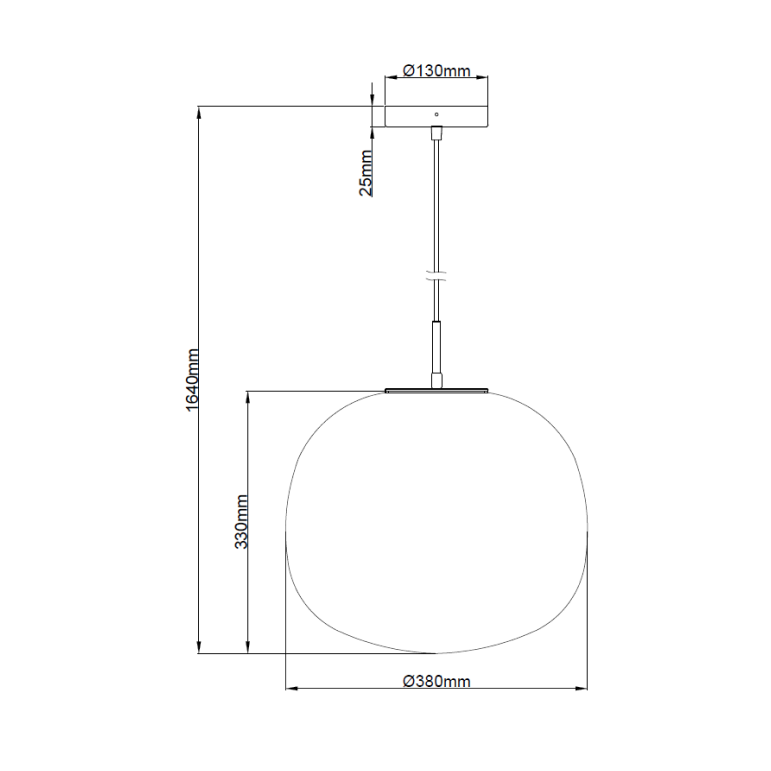 Chericoni Opalino Hanglamp - 1 lichts - Ø 38cm - Wit