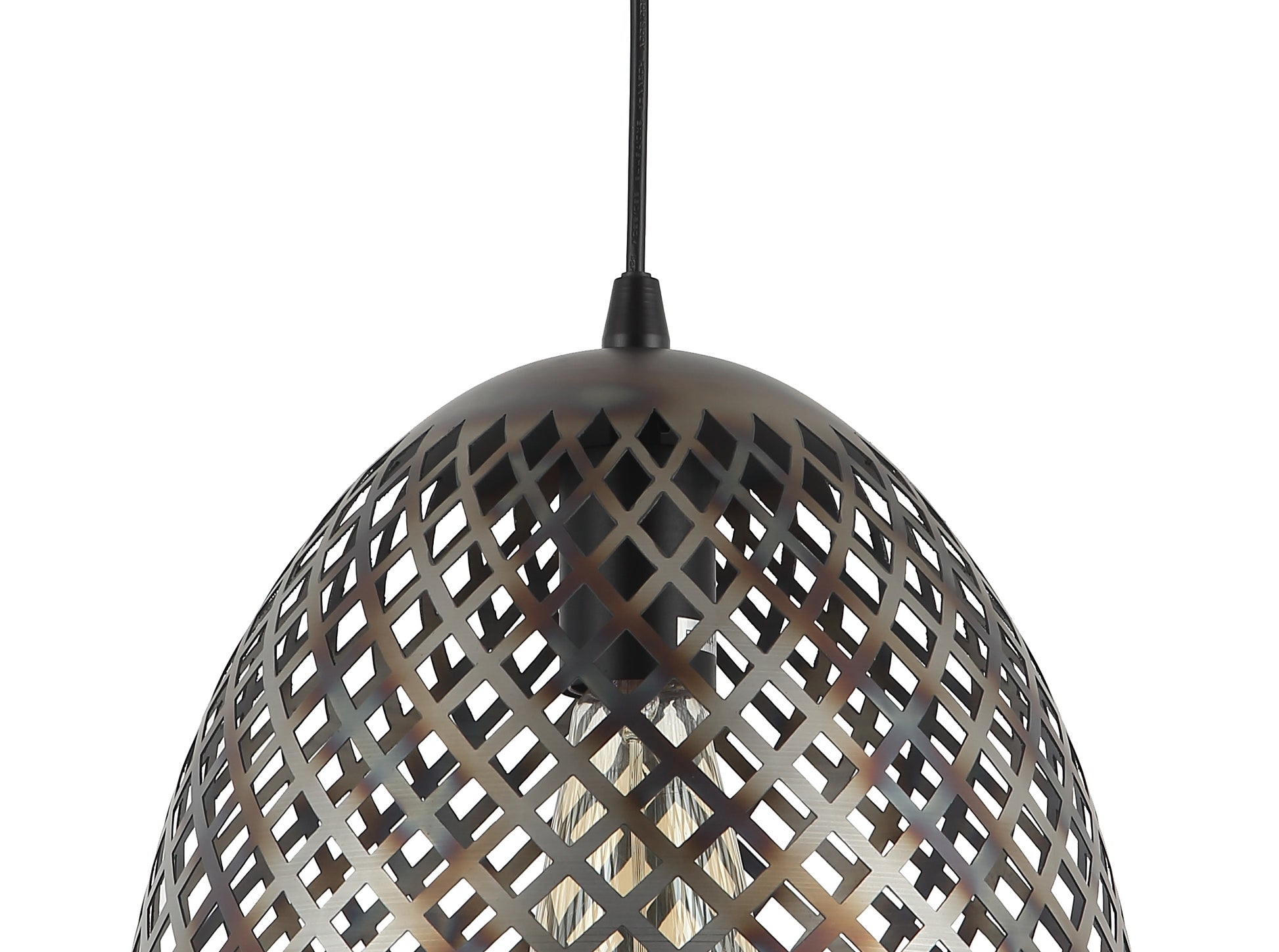 Chericoni Pavia hanglamp 1 licht Ø 30 cm, zwart, close-up van het strakke ontwerp en de gedetailleerde afwerking van de lamp.