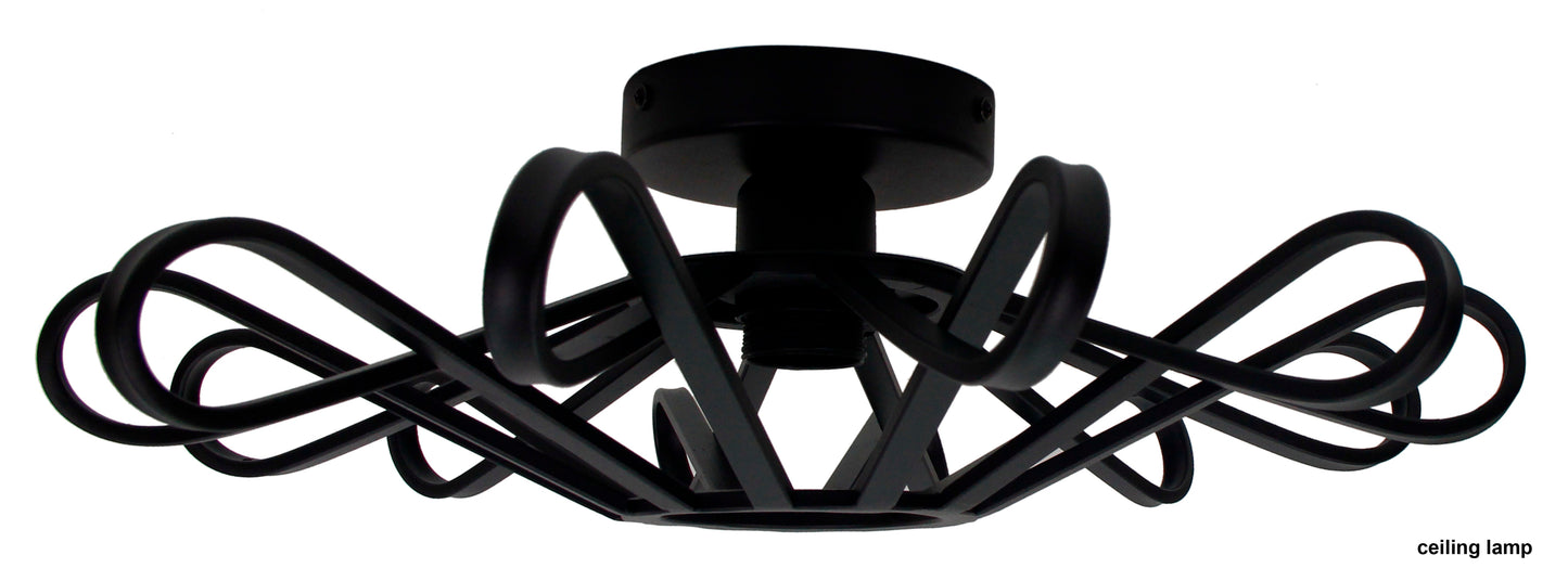 Chericoni Arco plafondlamp, 45 cm diameter, eigentijds design in zwart, ideaal voor stijlvolle interieurverlichting.