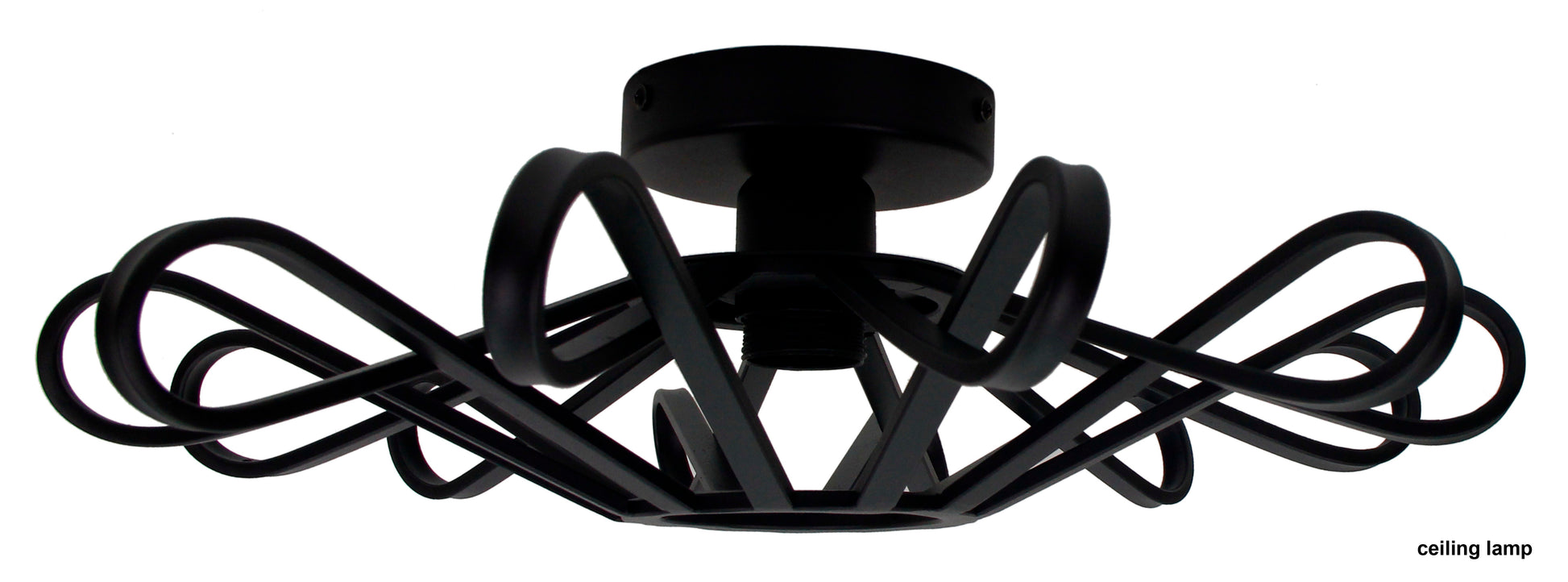 Chericoni Arco plafondlamp, 45 cm diameter, eigentijds design in zwart, ideaal voor stijlvolle interieurverlichting.