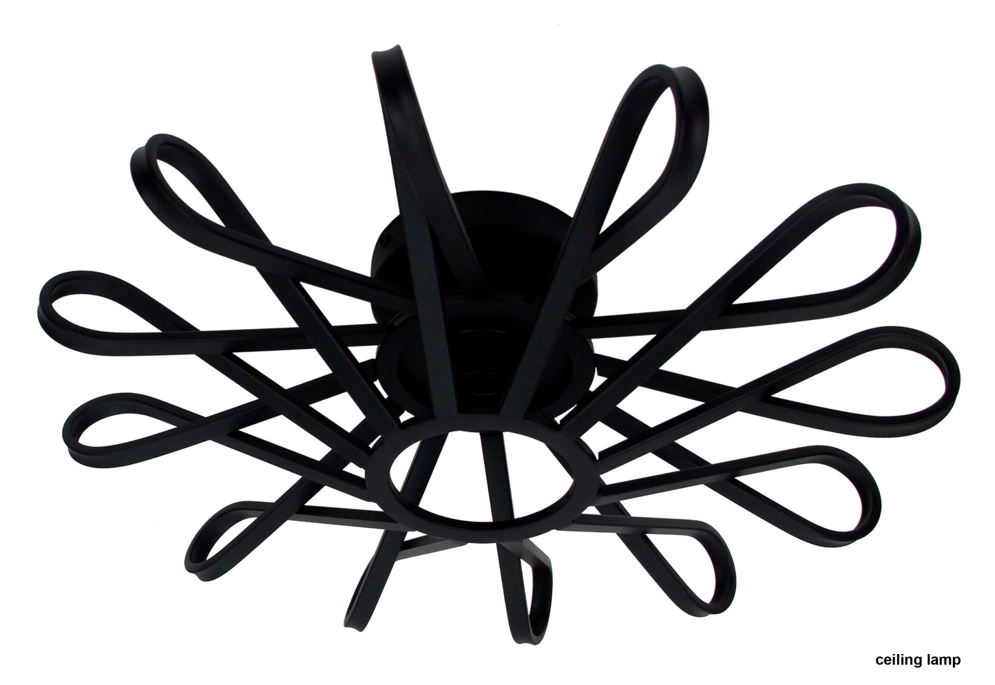 Chericoni Arco plafondlamp, 45 cm diameter, eigentijds design in zwart, ideaal voor stijlvolle interieurverlichting.