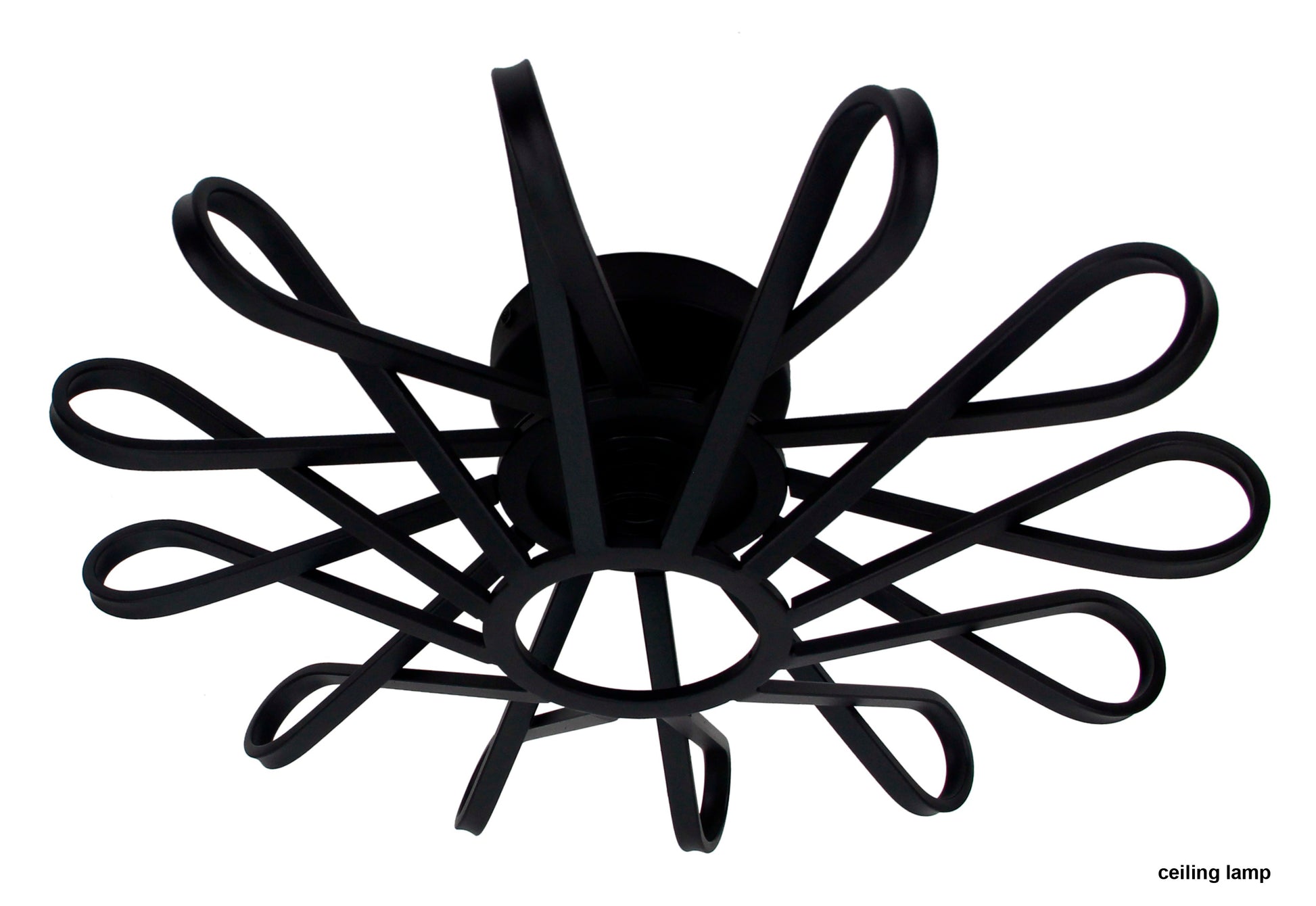 Chericoni Arco plafondlamp, 45 cm diameter, eigentijds design in zwart, ideaal voor stijlvolle interieurverlichting.