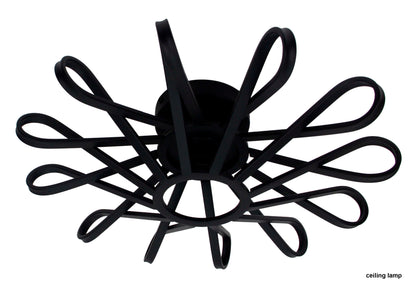 Chericoni Arco plafondlamp, 45 cm diameter, eigentijds design in zwart, ideaal voor stijlvolle interieurverlichting.