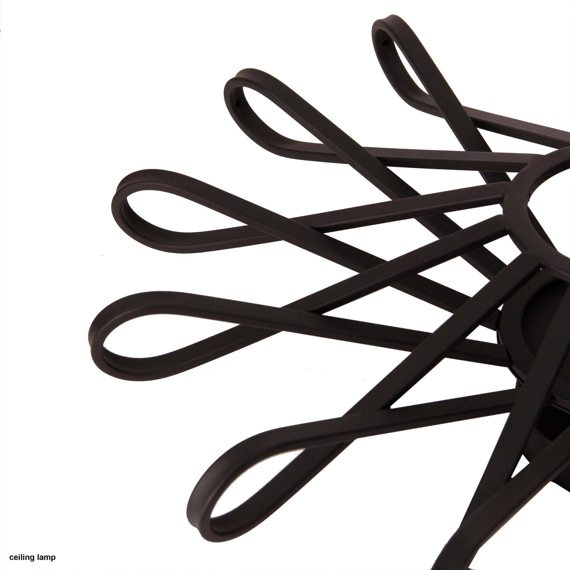 Chericoni Arco plafondlamp, 45 cm diameter, eigentijds design in zwart, ideaal voor stijlvolle interieurverlichting.