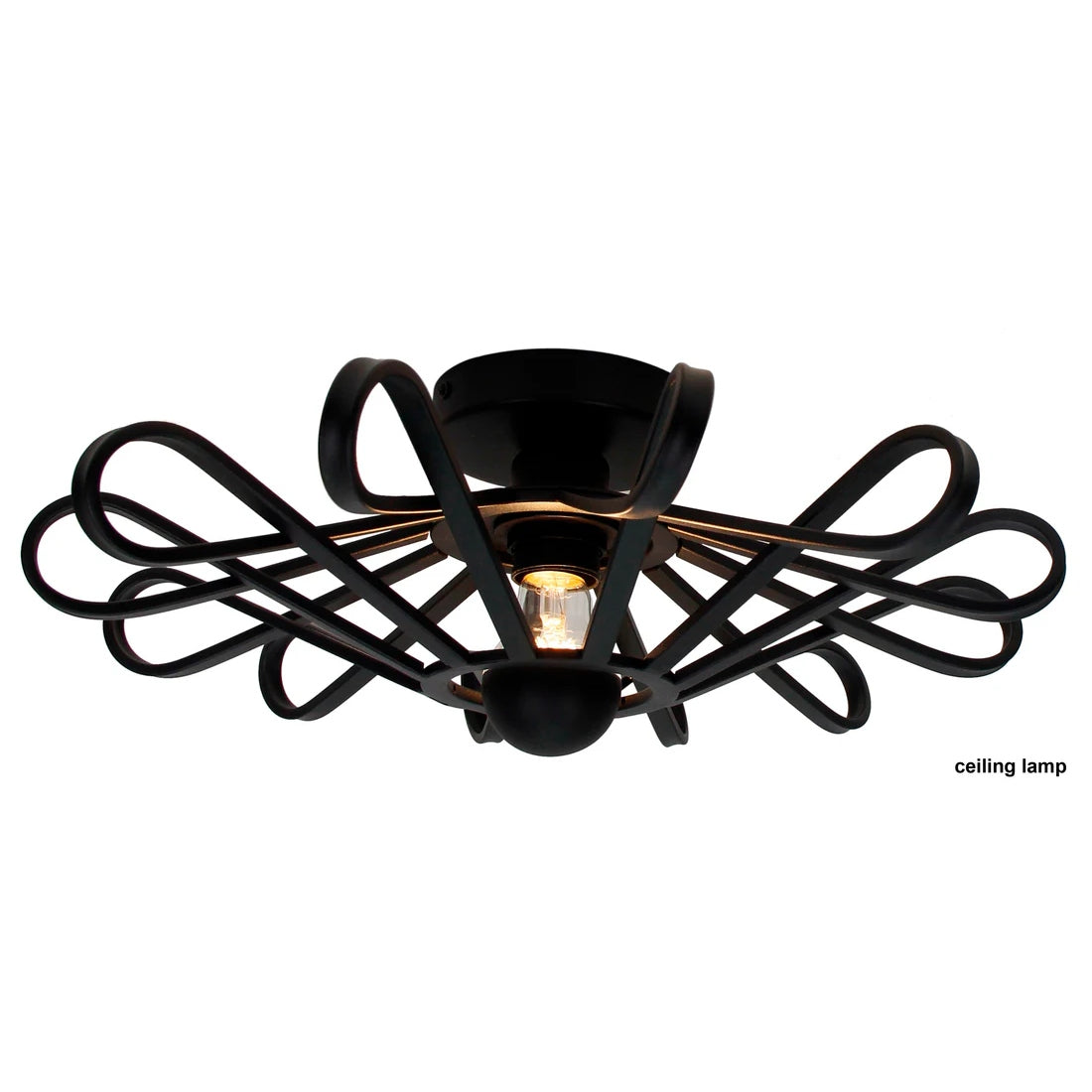 Chericoni Arco plafondlamp, 45 cm diameter, eigentijds design in zwart, ideaal voor stijlvolle interieurverlichting.