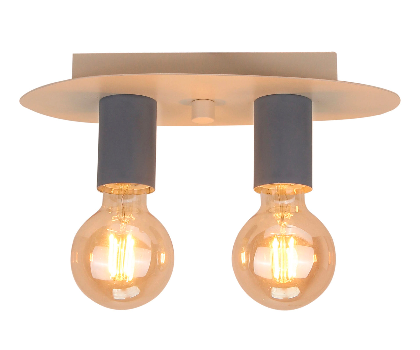 Plafondlamp Chericoni Colorato, blauw, 2 lichtpunten, gemaakt van ijzer en metaal. Stijlvol en modern design voor elke ruimte.