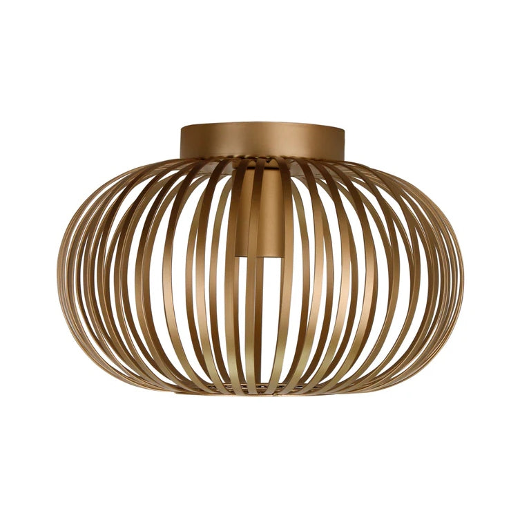 Plafondlamp Chericoni Curvato, goud, Ø30 cm, 1 lichtpunt. Elegant design voor warme, sfeervolle verlichting.
