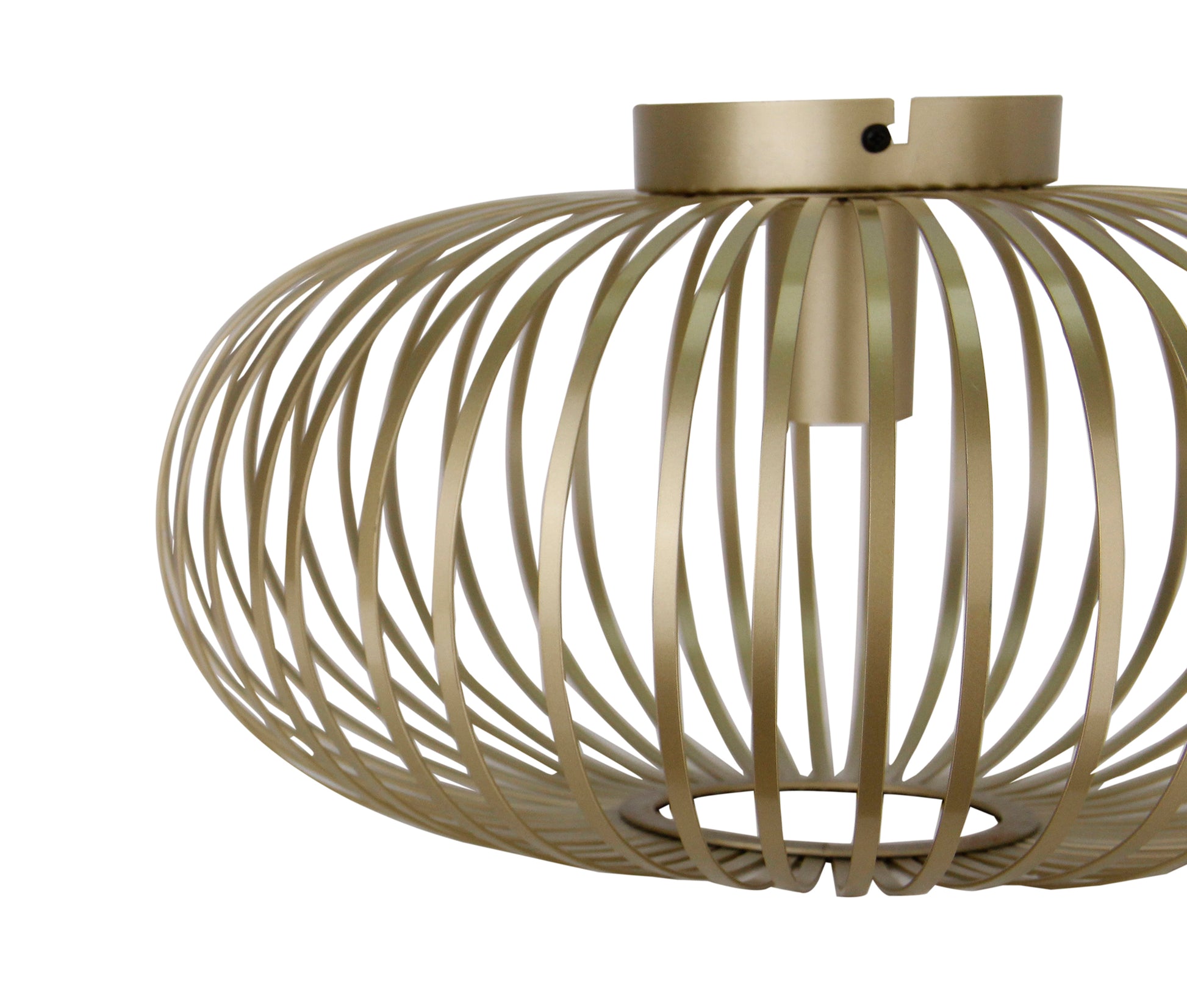 Gouden Chericoni Curvato plafondlamp, Ø40 cm. Stijlvol 1-lichts design, perfect voor sfeervolle verlichting in moderne interieurs.