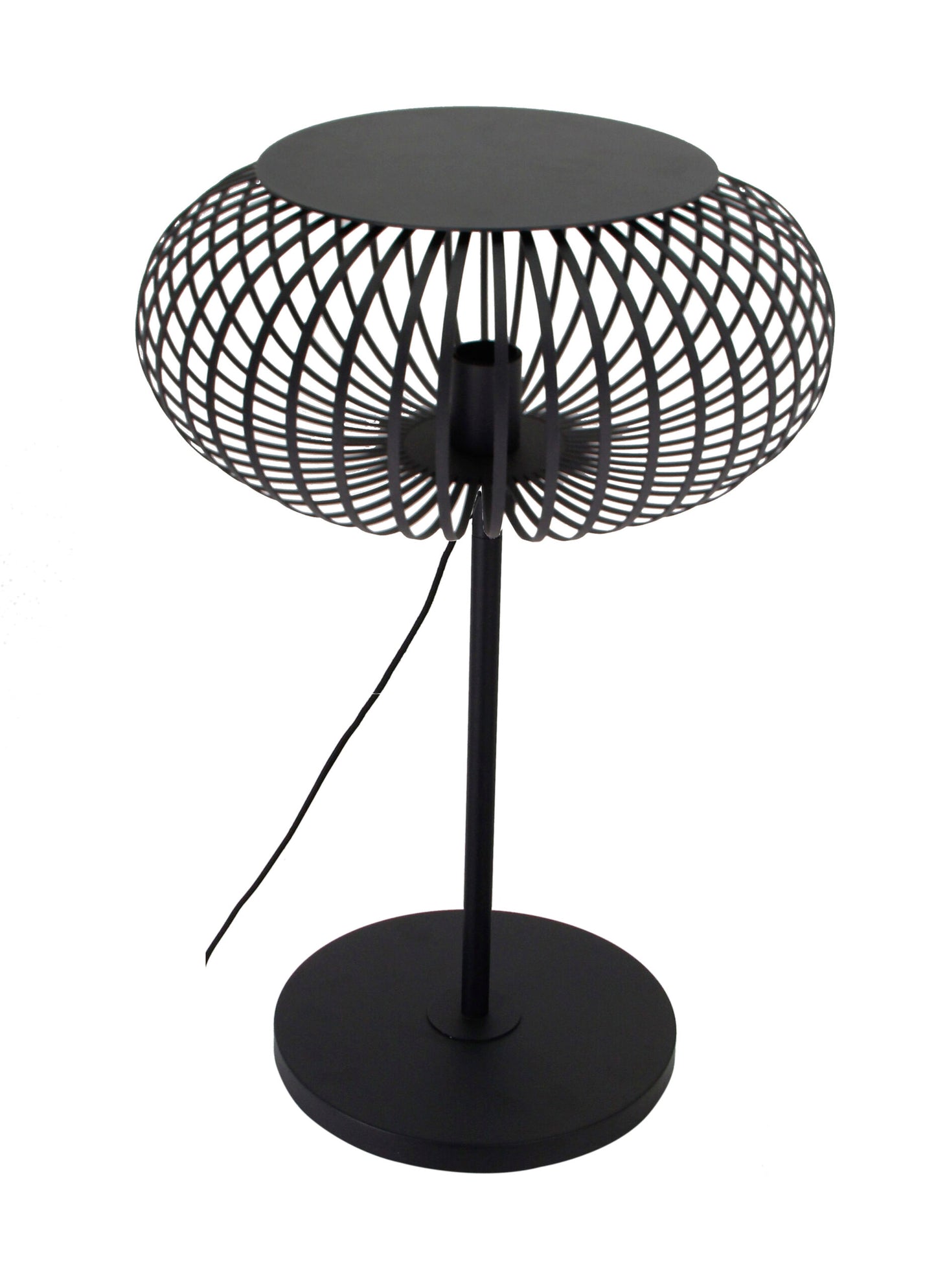 Vloerlamp Chericoni Curvato, zwart, Ø40 cm, verstelbare hoogte van 59 tot 143 cm. Modern design voor sfeervolle verlichting.