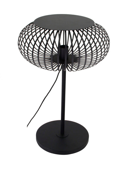 Vloerlamp Chericoni Curvato, zwart, Ø40 cm, verstelbare hoogte van 59 tot 143 cm. Modern design voor sfeervolle verlichting.
