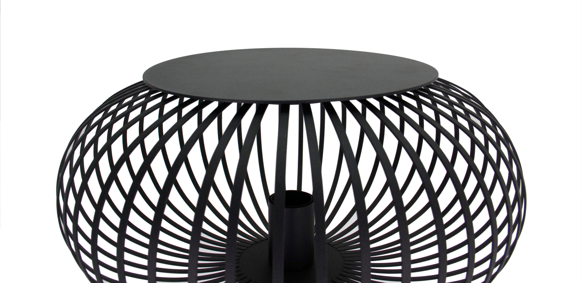 Vloerlamp Chericoni Curvato, zwart, Ø40 cm, verstelbare hoogte van 59 tot 143 cm. Modern design voor sfeervolle verlichting.