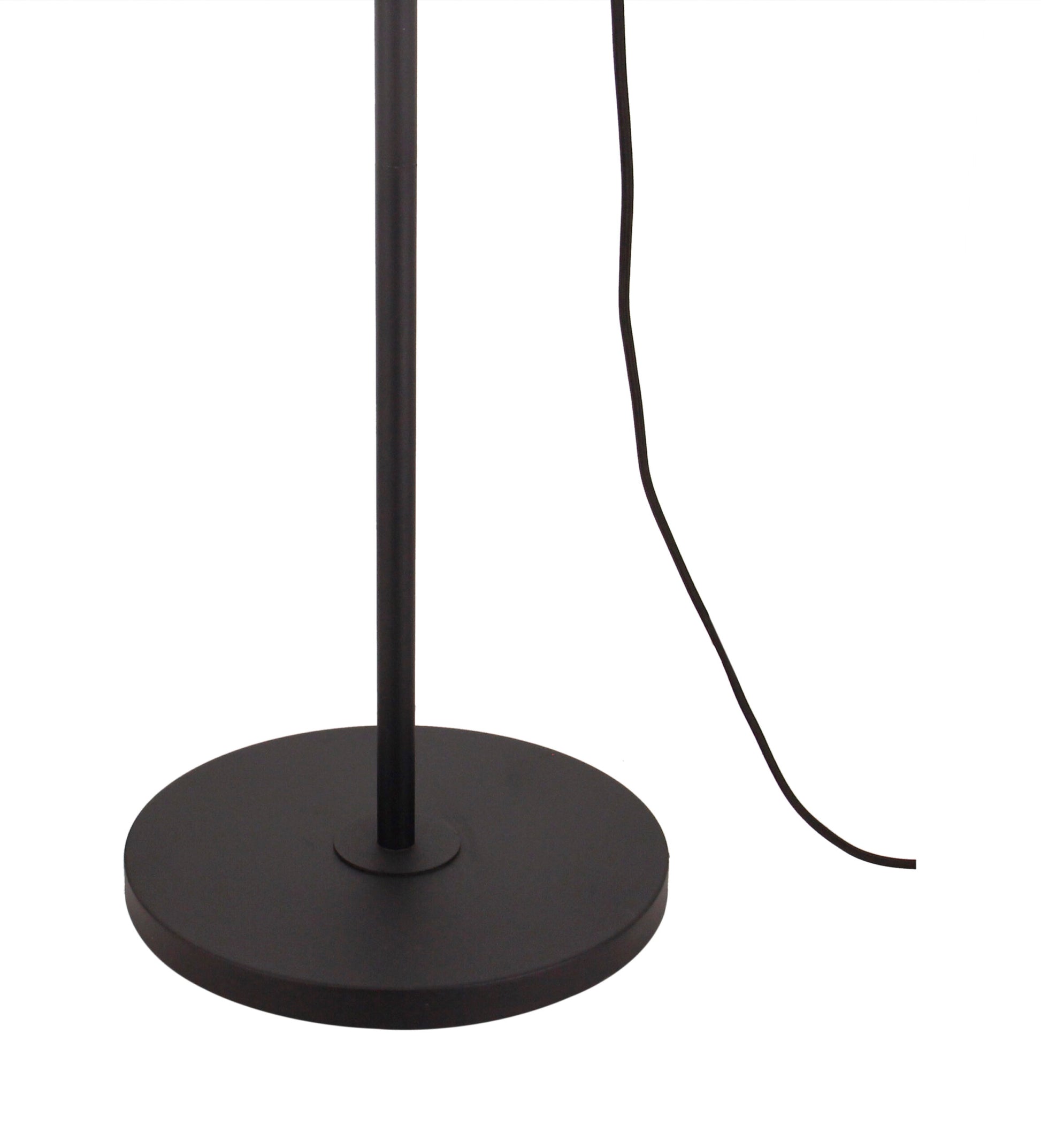 Vloerlamp Chericoni Curvato, zwart, Ø40 cm, verstelbare hoogte van 59 tot 143 cm. Modern design voor sfeervolle verlichting.