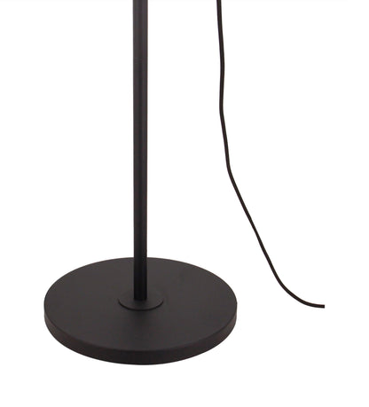 Vloerlamp Chericoni Curvato, zwart, Ø40 cm, verstelbare hoogte van 59 tot 143 cm. Modern design voor sfeervolle verlichting.