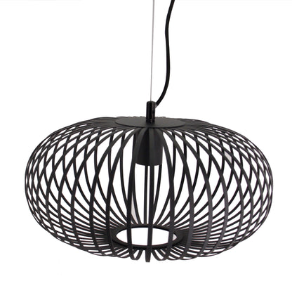 Hanglamp Chericoni Curvato, zwart, Ø 40 cm, 2 lichtpunten, E27 fitting. Modern design voor stijlvolle interieurverlichting.