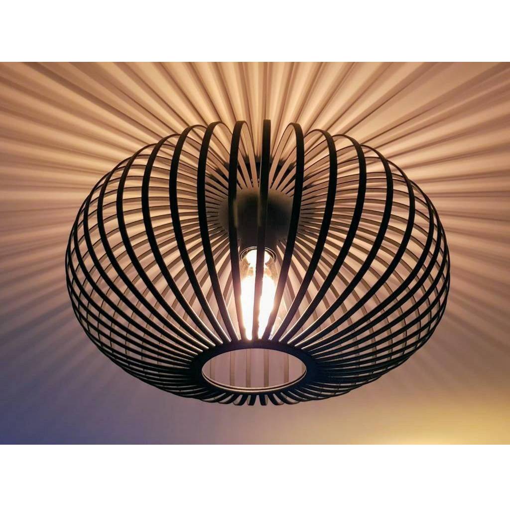 Plafondlamp Chericoni Curvato, zwart, Ø 30cm, 1 lichtpunt, stijlvol en modern design voor sfeervolle interieurverlichting.