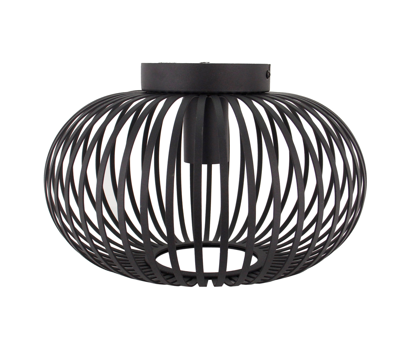 Plafondlamp Chericoni Curvato, zwart, Ø 30cm, 1 lichtpunt, stijlvol en modern design voor sfeervolle interieurverlichting.