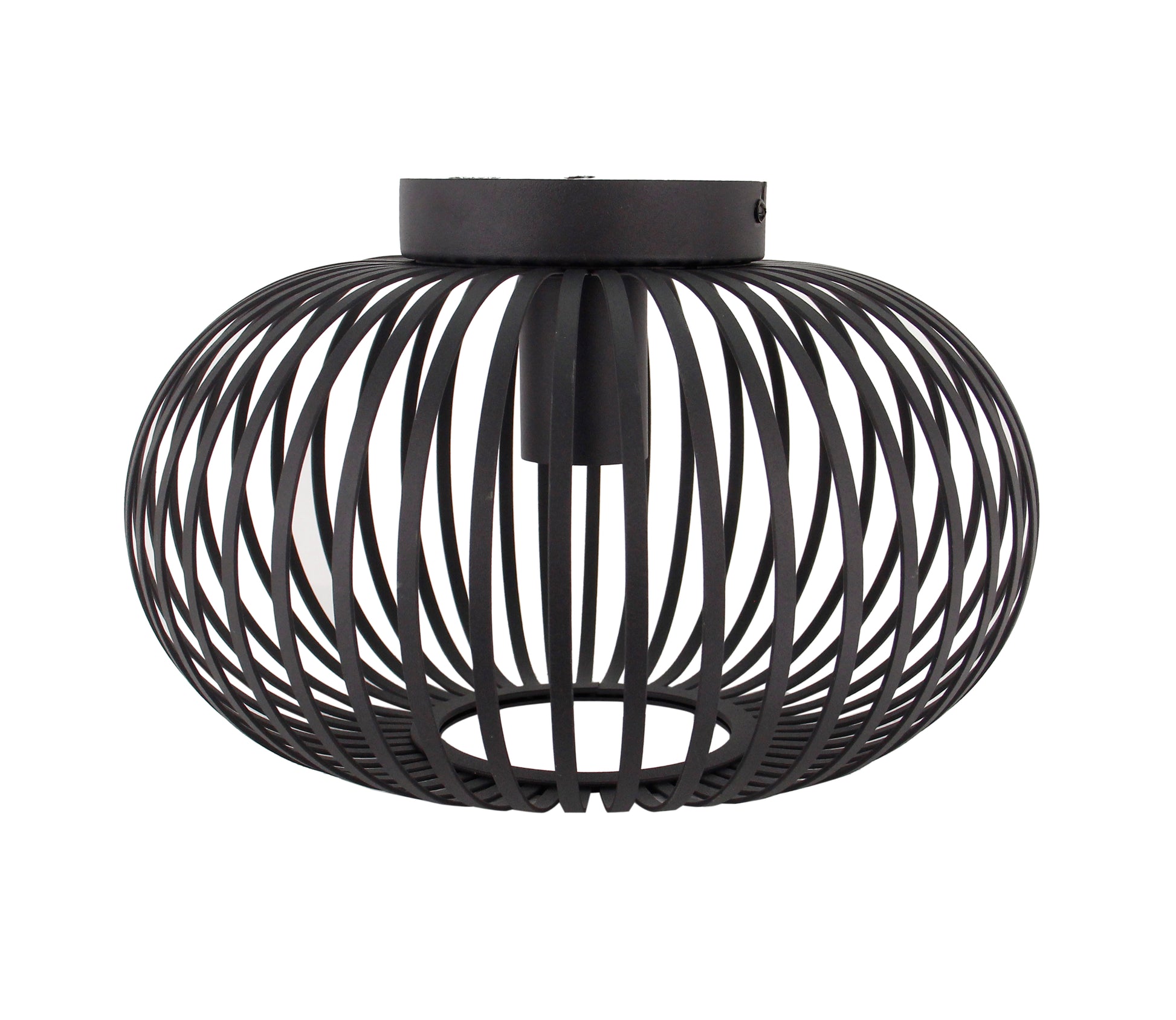 Plafondlamp Chericoni Curvato, zwart, Ø 30cm, 1 lichtpunt, stijlvol en modern design voor sfeervolle interieurverlichting.
