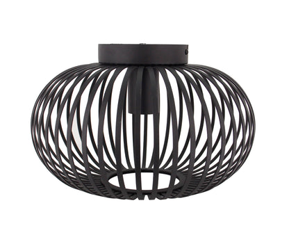 Plafondlamp Chericoni Curvato, zwart, Ø 30cm, 1 lichtpunt, stijlvol en modern design voor sfeervolle interieurverlichting.