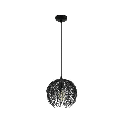 Chericoni Filo Sottile hanglamp, 1 lichts, Ø32 cm, zwart, gemaakt van hoogwaardig ijzer en metaal, modern design.