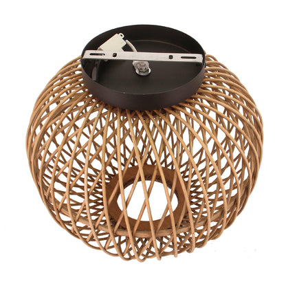 Plafondlamp Chericoni Nature Diagonaal, Ø32 cm, bamboe hout, 1 lichtpunt. Natuurlijk design voor sfeervolle verlichting.
