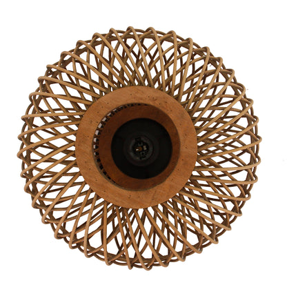 Plafondlamp Chericoni Nature Diagonaal, Ø32 cm, bamboe hout, 1 lichtpunt. Natuurlijk design voor sfeervolle verlichting.