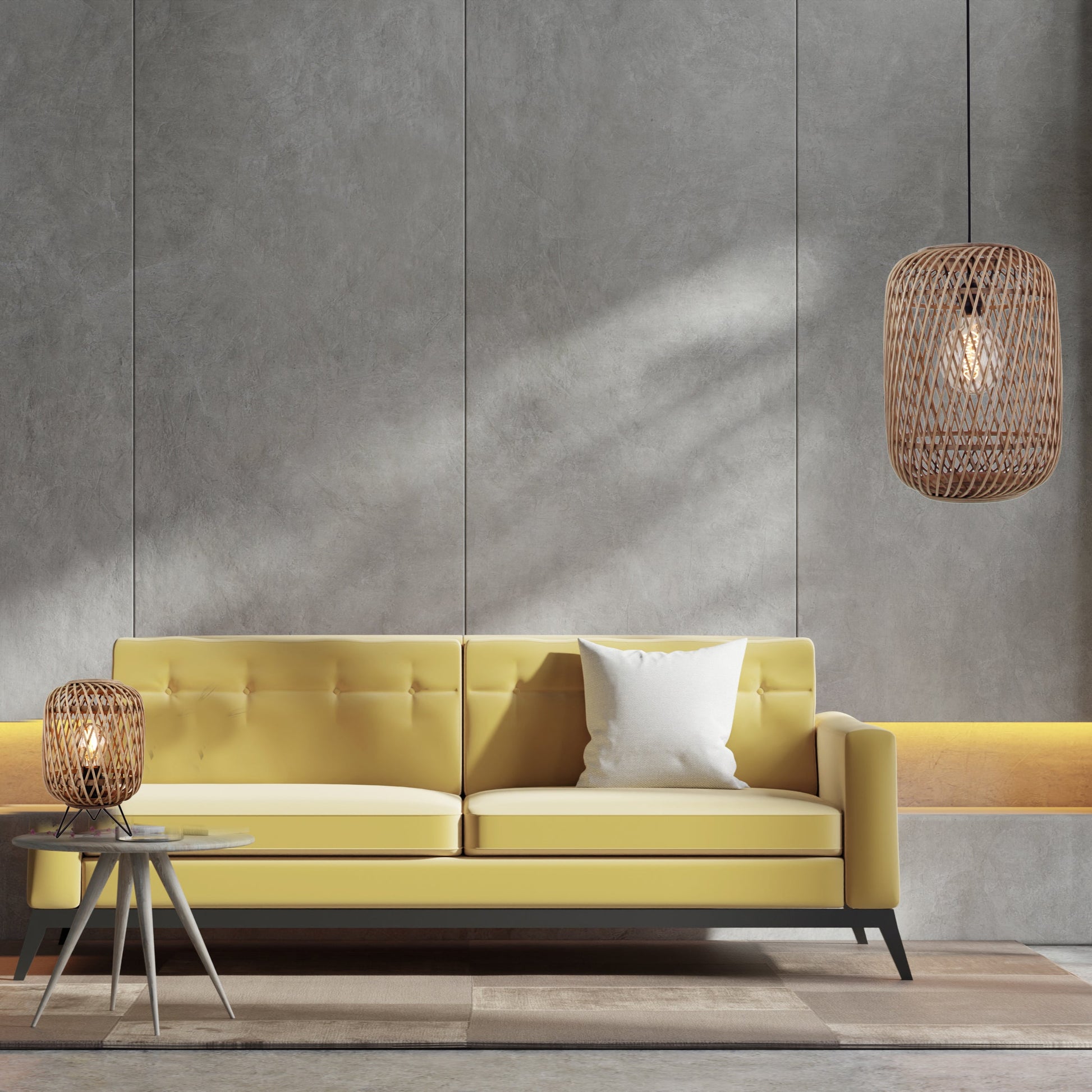 Hanglamp Chericoni Nature Diagonaal, Ø32 cm, 1 lichtpunt. Natuurlijk design voor sfeervolle interieurverlichting.