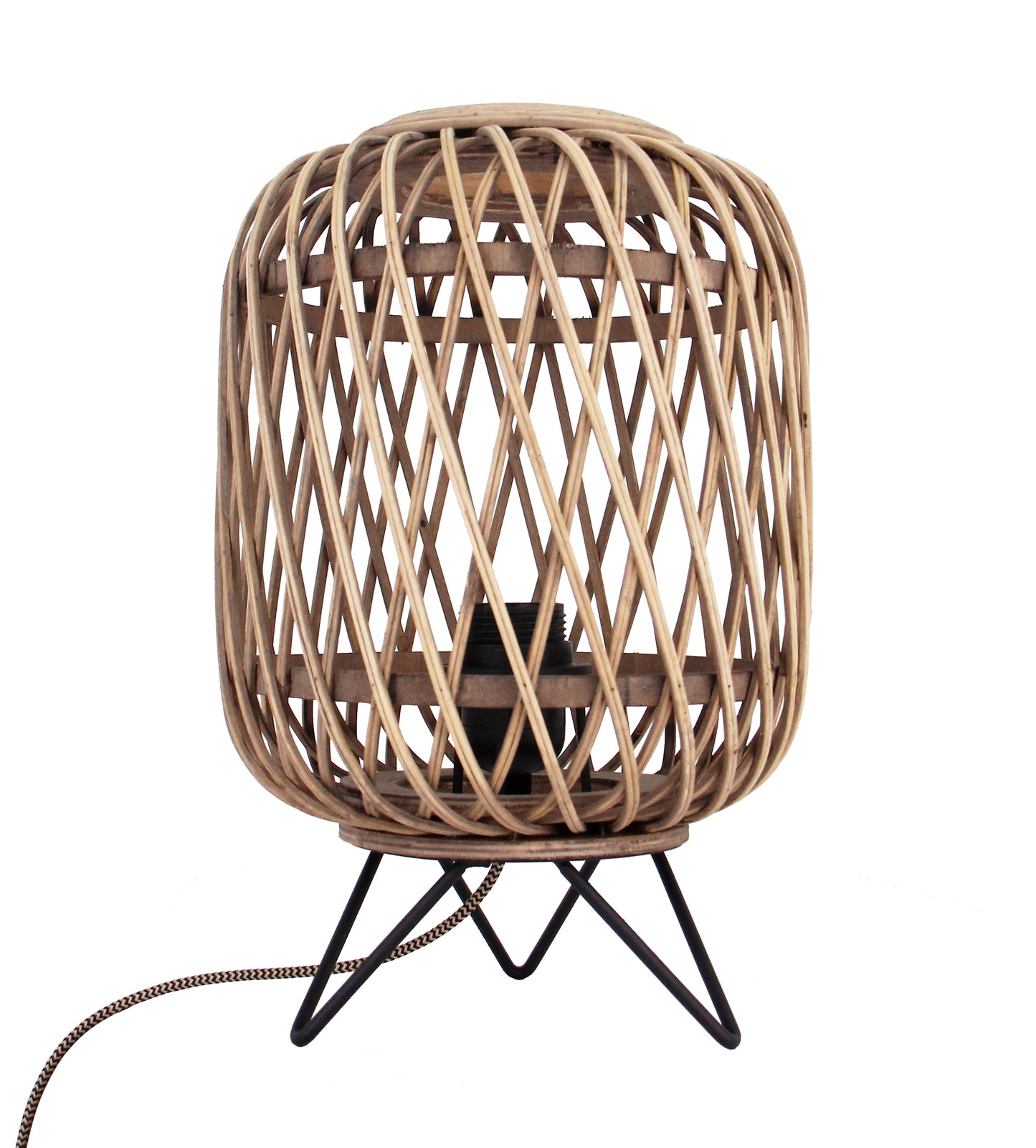 Tafellamp Chericoni Nature Diagonaal, Ø22 cm, 1 lichtpunt. Natuurlijk design voor sfeervolle interieurverlichting.