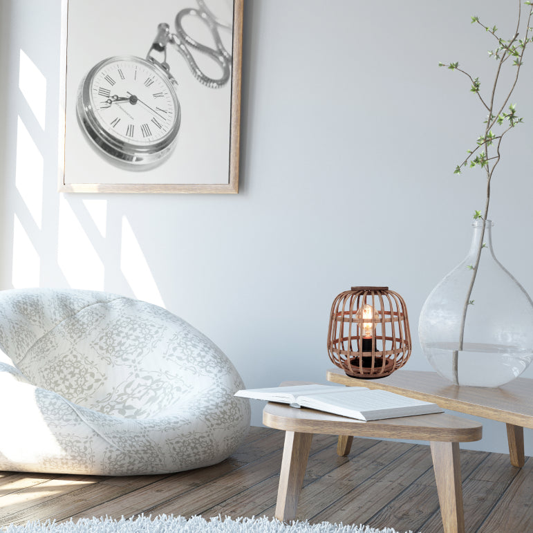 Chericoni Nature Trapeze tafellamp van bamboe – sfeervolle verlichting voor elk interieur