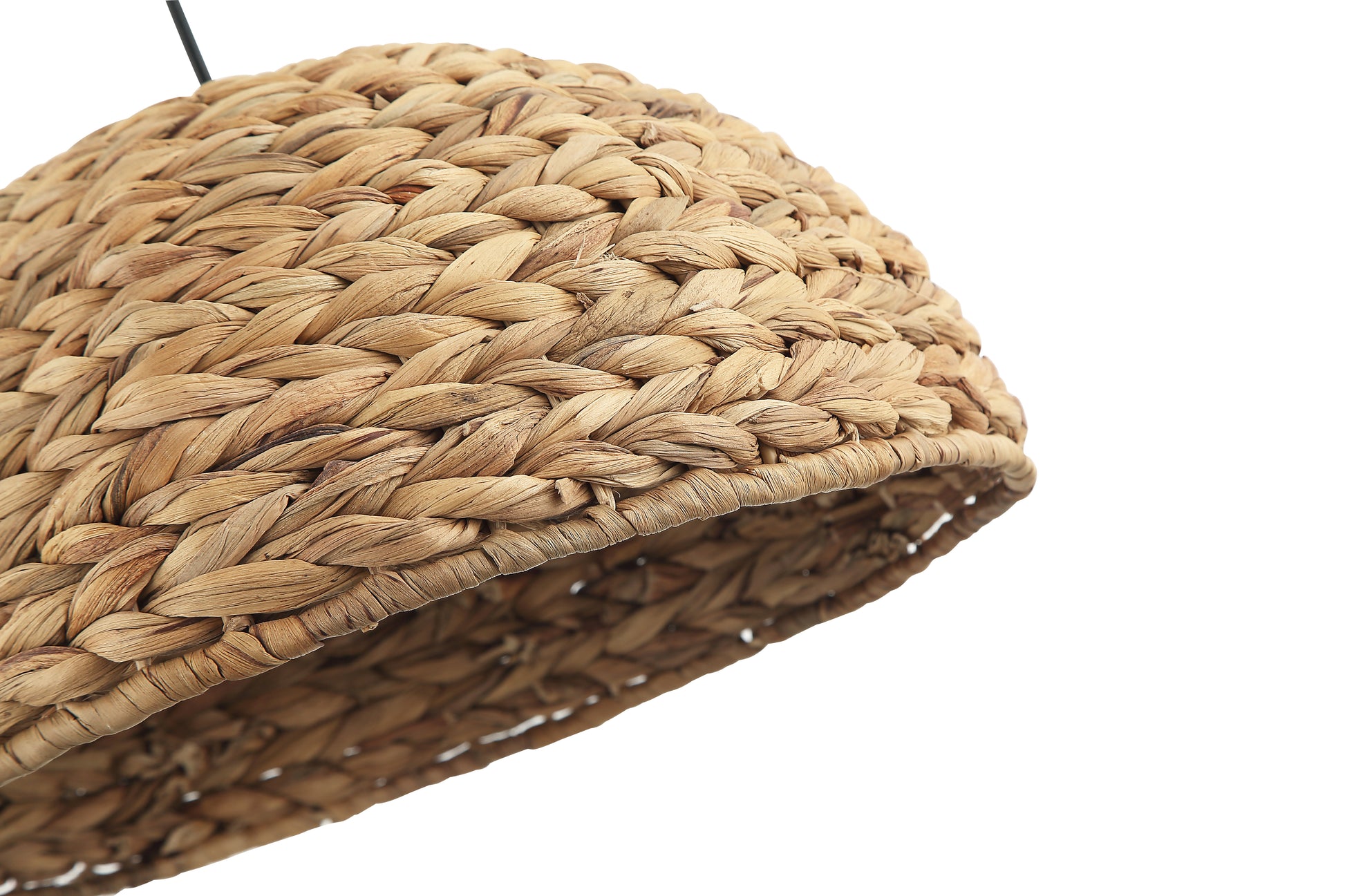 Hanglamp Chericoni Nature Treccia, Ø 40cm, 1 lichtpunt, bruin bamboe, natuurlijk design voor sfeervolle interieurverlichting.