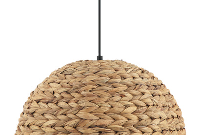 Hanglamp Chericoni Nature Treccia, Ø 40cm, 1 lichtpunt, bruin bamboe, natuurlijk design voor sfeervolle interieurverlichting.