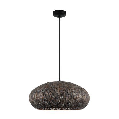 Moderne Chericoni Rolo hanglamp, zwart design, Ø52 cm, met E27 fitting, een elegante toevoeging aan je woonkamer of eetkamer.