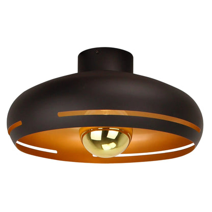 Chericoni Striscia Plafondlamp Ø 45 cm, 1 lichts met E27 fitting, uitgevoerd in zwart en goud voor een luxe uitstraling