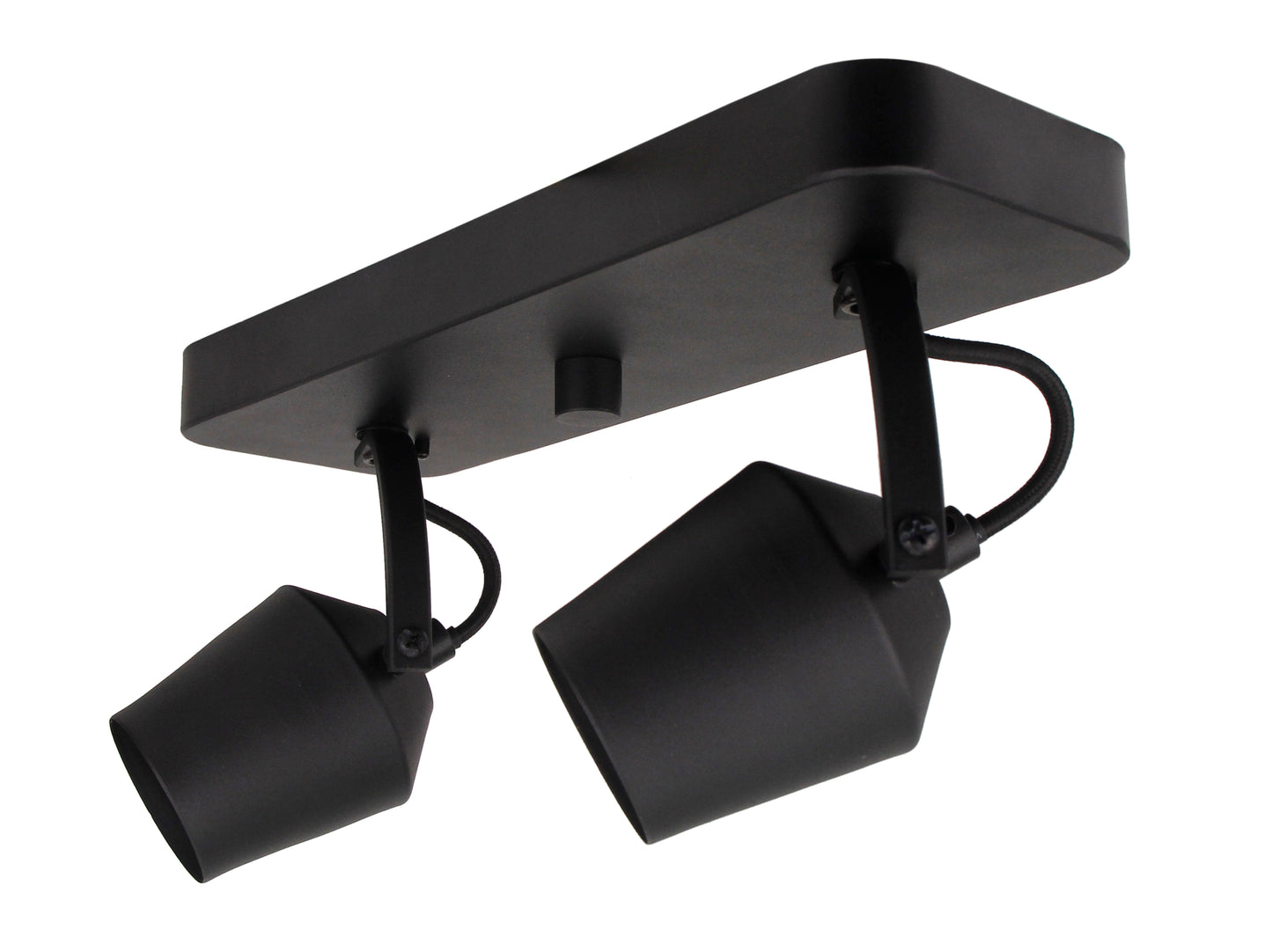Chericoni Tavola plafondspot in zwart, 2 lichts met GU10 fitting, uitgevoerd in een elegant en luxueus design.